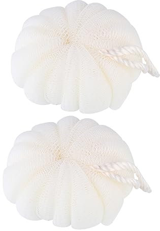NOLITOY Boule de Bain Grosse Taille 2Pcs Éponge Exfoliante Bain en PE pour Éliminer Peaux Mortes et Créer des Convient à Tous Types de Peau
