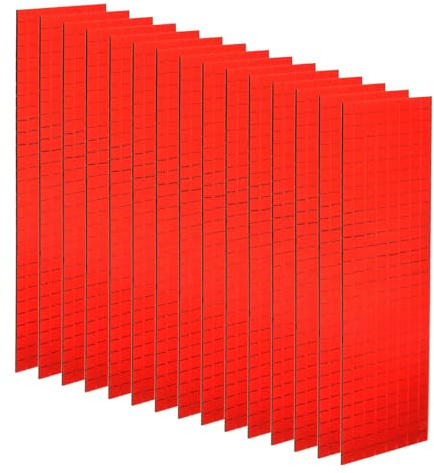 QUARKZMAN 15 Hojas 7200 Piezas Mosaicos de Espejo Autoadhesivos 5x5mm Rojo