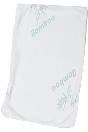 IMIKEYA Funda De Almohada Cervical Viscoelástica De Bambú Transpirable para Dolor De Cuello Ortopédica Ergonómica para Dormir Boca Arriba Y De Lado Tamaño Individual 24.40X17.32X0.78In