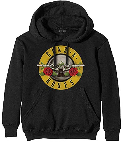 Guns N' Roses Herren Classic Logo Kapuzenpullover, Black, Medium