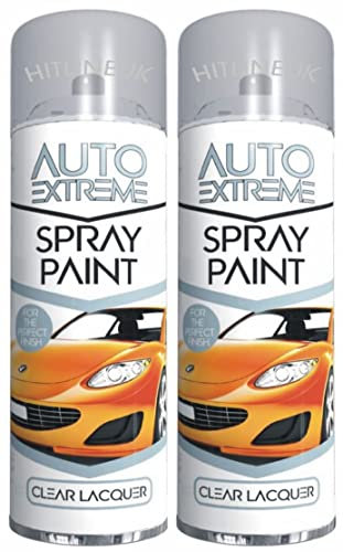 2 x 250ml Clear Lacquer Spray Paint Cans All Purpose Diy Spray Paint clear coat spray paint