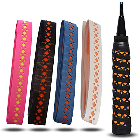 Double Layer Hollow Racket Overgrip, Super Absorbent Skid Resist Absorb Sweat Grip Tape, Handles Protection for Tennis Badminton Racquetball Squash Baseball