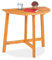 Relaxdays Klapptisch, halbrund, HxBxT: 74 x 80 x 50 cm, Balkon & Garten, Tannenholz, Outdoor, Wandklapptisch, Natur