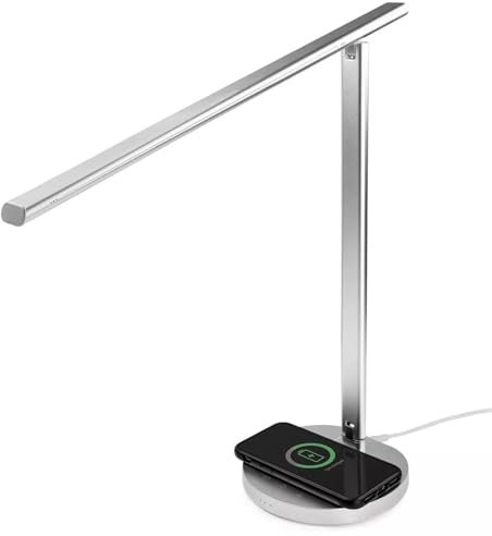 Smart LED Desk Lamp - Dimmable Eye Caring Table Lamp with Touch Control, Wireless Charging - Bedside Reading Lamp with 3 Lighting Modes - Adjustable Desk Light for Home Office Bedroom Streamed