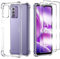 Cover Compatibile per Nokia G42 5G con 2 Pellicola Vetro Temperato, Morbido Silicone ed Antiurto Protettivo Bumper TPU Gel Smartphone Custodia Case - Trasparente
