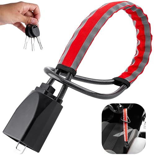 Canne Antivol Voiture pour Volant - Bloc Volant pour Auto, Camping-Car, Fourgon et Camion - Visible la nuit - Sécurité Maximale contre Vols & Effractions