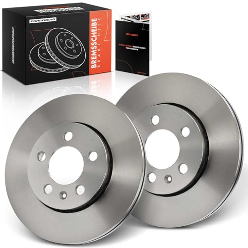 Frankberg Juego de discos de freno incluye 2x discos de freno ventilados para eje delantero de diámetro 256mm compatible con Polo 9A 9N Polo 6C1 6R1 A3 8L1 León 1M1 A1 8X1 8XK Replace# 1J0615301D