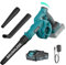 Leaf Blower Cordless, Powerful Brushless Leaf Blower 230 km/h, 6 Speeds Lightweight Garden Blowers with Battery and Charger for Leaves, Dust, Home, Patios, Driveway