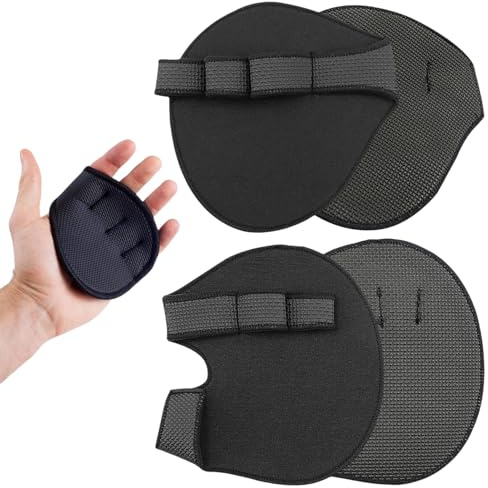 Fitness Grip Pads,4 piezas Guantes Gimnasio,Guantes Gimnasio Hombre y Mujer,Guantes Gym para Levantamiento de Pesas,para Fitness y Entrenamiento de Crossfit Musculación