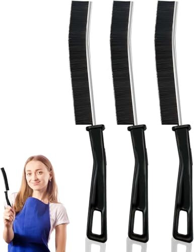 Hmseng 3 Piezas Cepillo Limpieza Grietas Cerdas Duras, Cepillo Limpia Juntas Suelo, para Limpia Railes Ventanas, Cepillo Limpieza Baño Esquinas Muertas Ranuras para Azulejos Cocina