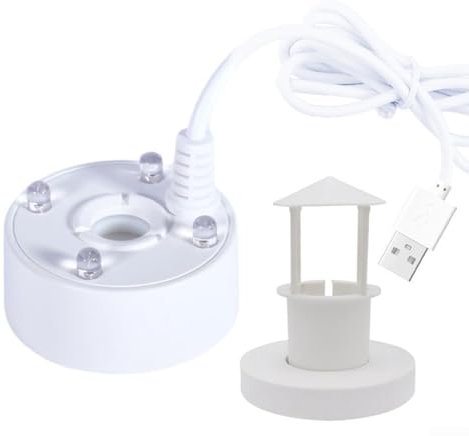 Advokingtap Brumisateur décoratif avec 4 LED vives, protection contre les éclaboussures d'eau, transforme n'importe quel décor en une expérience magique pour fontaine, bassin, vasque de rocaille