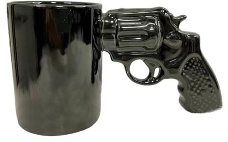 Mimoqk Tazas de café, taza de cerámica, tazas de café frías, taza creativa de cerámica para beber agua, taza de café novedosa de agarre cómodo para café caliente, vino, whisky, , cerveza