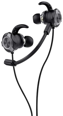 Trust GXT 406 Pine Auriculares Gaming Intraaurales con Cable para Nintendo Switch PS5 PS4 Xbox PC, Earbuds para Videojuegos In Ear con Micrófono, Controles en Línea, Funda Rígida, Negro