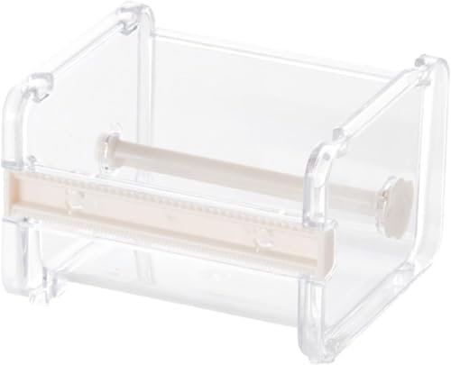 1 x transparenter sichtbarer Washi-Verpackungsbandabroller, Rollband-Halter, Organizer, Schreibtisch-Büro-Klebebandhalter, DIY-Aufkleber, Rollenbandschneider, Aufbewahrung, Klebeband, Schneiden, Büro-
