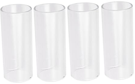 ERINGOGO 4pcs Guitar Glass Slide Set Professional Musical Instrument Slider Bars Glass Guitar Slides for Acoustic and Electric Playing