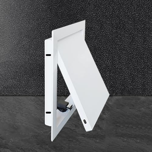 Åtkomstpanel Metallåtkomstpanelskydd Svart vit Grå Yta, Inspektionslucka för Gipsvägg, Serviceluckor för Vägghål(White,10x24in (250x600mm))