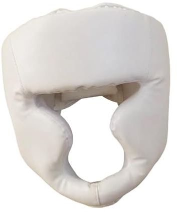 SZLIFE Casco da Boxe Integrale Traspirante per Adulti, Protezione per La Testa da Kickboxing per, Bianco