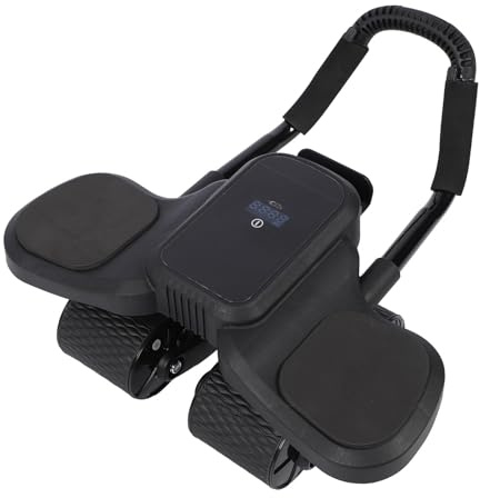 Tbest Rueda abdominal, soporte de codo con rollo de 4 ejercicios de rebote automático con panel de visualización grande para entrenamiento en casa