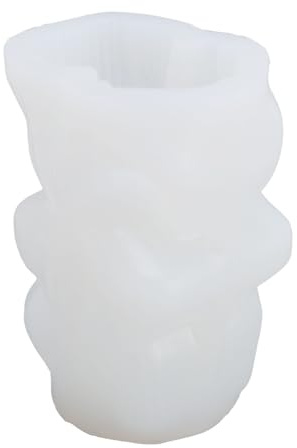 Moldeo de velas con forma ondulada, moldeo de velas cilíndricas de silicona reutilizable para manualidades, fabricación de velas para decoración del hogar DIY