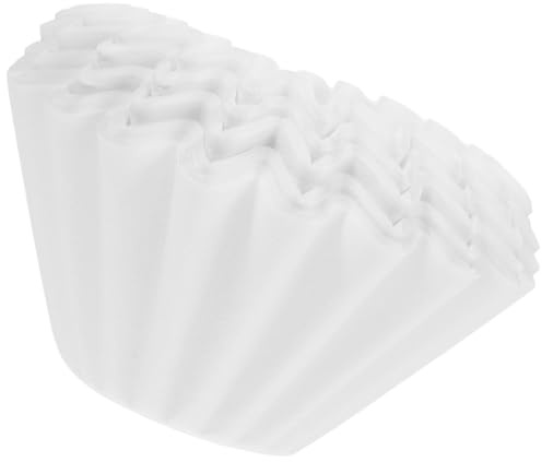 Zerodeko 50 Filtros de Café Grandes de Papel Blanco para Espresso, Filtro de Papel para Cafetera de Goteo, Taza Filtrante Desechable Adecuado para Uso Doméstico y Profesional