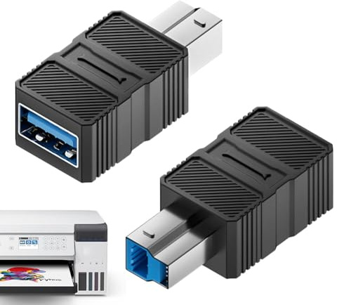 Générique Adattatore USB Type-B Quadrato Stampante - Diversi Modelli Disponibili | Alloggiamento Disco Rigido Computer Adattatore USB 3.0 | Dati 5Gbps Ultra Veloce per Notebook SC