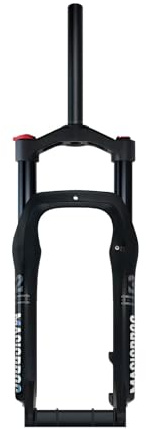 BSFHQS 4.0 Fat Tires Horquilla Suspensión de Montaña 20 26 Pulgadas Snow Beach Bike Horquilla Aire 1-1/8 Derecha Horquilla Delantera MTB Freno de Disco 120mm Viaje 9 x 135mm QR(Straight-Manual,20)