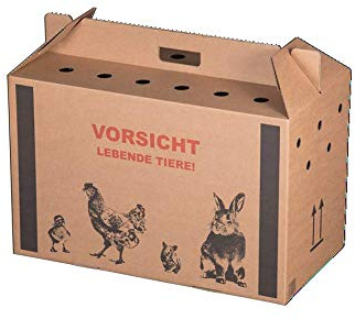 Caja de cartón para transporte de animales para animales pequeños – 10 unidades – 3 tamaños (L – 580 x 309 x 369 mm)