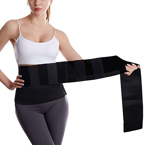 Damen Taillentrainer, Waist Trainer Bauchweggürtel Sport Korsett Corsage Taillenformer Schwitzgürtel Fitness Sauna Gürtel Zum Taille Trimmer Bauchgürtel (Black,3 Meters)