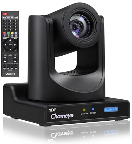 Chameye NDI PTZ Camera 20x Optical Zoom, AI Auto Tracking with 3G-SDI/USB/IP/HDMI PTZ Camera Live Streaming for Church Worship Education Events, C720N (NDI 6 & NDI HX3 Certified)