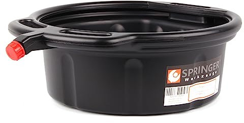 Springer Werkzeuge Ölwanne Ölbehälter Ölwechselbehälter Ölauffangwanne Ölauffangbehälter 16L Ölwechsel mit Ausguss und Halterungen