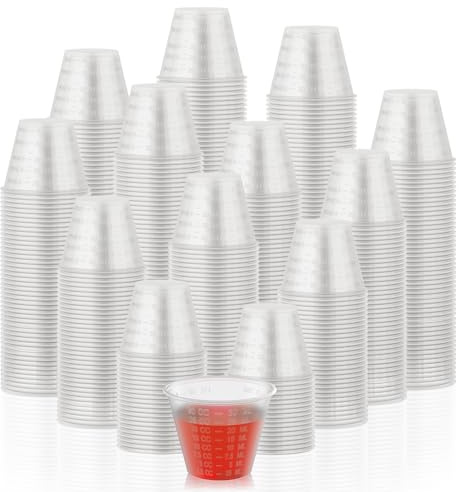 Lilymicky 1000 Count 1 oz Disposable Medicine Cups, 1 oz Plastic Med Cups For Mixed Pills, Medication Measuring, Resin Mixing