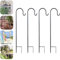 EMAGEREN Lot de 4 Crochet de Berger, 81cm crochets de jardin en métal réglables avec crochet Crochet de Suspension de Jardin pour lampes de jardin, lanternes, paniers de plantes, carillon à vent