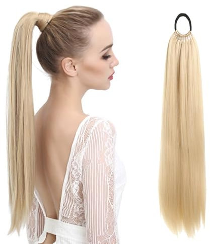1 Stück Zopf Extensions Ponytail Extensions Zopf 60 Cm Lang, Glatter Pferdeschwanz Haarverlängerung Zopf Für Damen Mädchen Täglicher Gebrauch Und Spezielle Anlässe