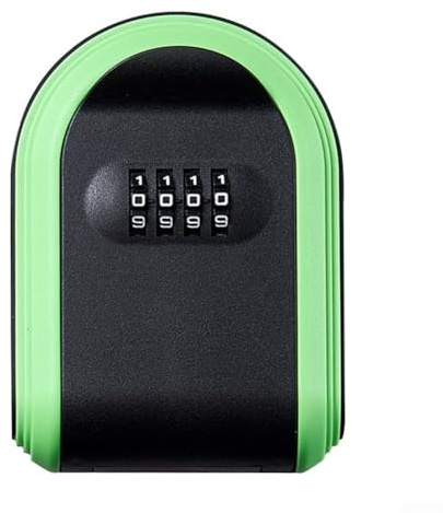 Honseadek Schlüsselaufbewahrung, Zahlenschloss, Wandmontage, 4-stellig, Passwort-Sicherheitsschloss für Zuhause, Büro, Garage, Wohnung, schlüsselloser Zugang, mehrere Schlüssel (grün)