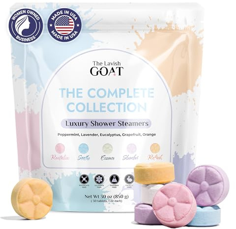 Shower Steamers 30 Pack US Made – Aromatherapy Shower Bombs, Menthol & Eucalyptus Shower Steamer, Lavender Shower Steamers, Peppermint – Spa Shower Melts for Women & Men