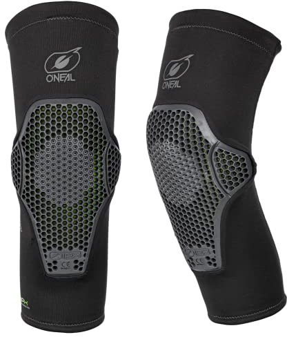 O'NEAL | Protezioni per le ginocchia | Motocross Enduro Moto | Con IPX Gel, Sfiato Posteriore, Basso Volume | Protezione per le ginocchia Flow | Adulto | Grigio | Taglia M