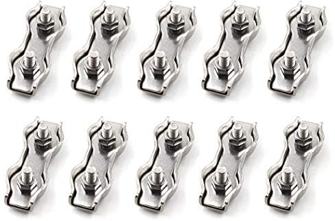 M5 morsetti per fune metallica,304 acciaio inossidabile Clip 10PCS