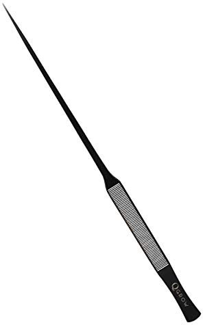 Q-Grow Excellence Aquascaping Pinzette für Aquarium - Dünne Spitze aus Hochwertigem Edelstahl, Schwarze Gerade Pinzette - 25 cm