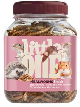 Little One Gusanos de Harina | 70 g | Suplemento Alimenticio para Hámsters, Ratas, Ratones y Erizos | para Apoyar el Bienestar | Alto Contenido de Proteínas para Instintos Naturales