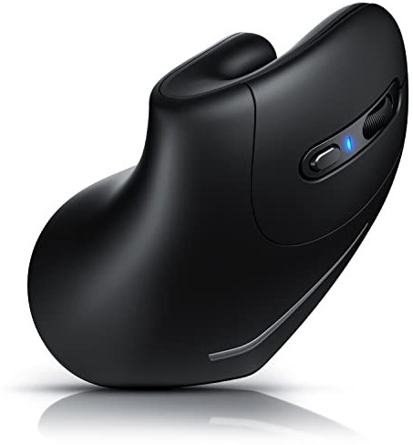 CSL - kabellose Vertikal Maus - Bluetooth + 2,4 GHz Funkmaus - Wireless Vertical Mouse – ergonomisch - Vorbeugung gegen Mausarm Tennisarm - armschonend – Plug and Play - kompatibel mit MAC PC