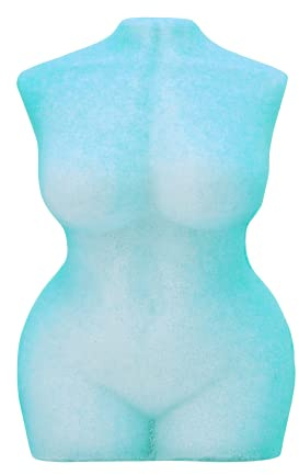 Holler and Glow Love Everybody Bath Bomb, Body Shaped, Fresh Scented, Colourful & Fizzy, Relaxing, Body Positive, Playful, Vegan, Cruelty Free, Novelty Gift, 150 G