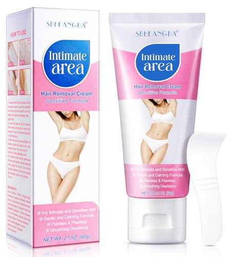 Intimate Hair Removal Cream for Women, Painless Depilatory Gel Hair Remover Cream for Pubic Hair, Underarms, Private Parts, Sensitive Skin Bikini,Suitable for All Skin Types