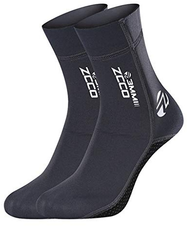 pdodo Calzini in Neoprene 3mm,Calzari Neoprene Resilient,Sport Acquatici Calze Neoprene,Calzari Beach Volley,Calze Nuoto Antiscivolo, Calze Subacquea con Velcro per Immersioni,Nuoto,Surf,Vela,