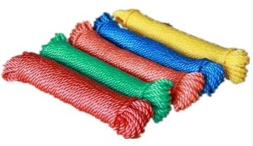 Swiss+ 30m x 6mm Multi-Functional Random Colors Nylon Rope (1) - Heavy-Duty, All-Purpose Cord String for Outdoor, Camping, and DIY Projects - Durable, Portable, Colorful and Multipurpose Rope