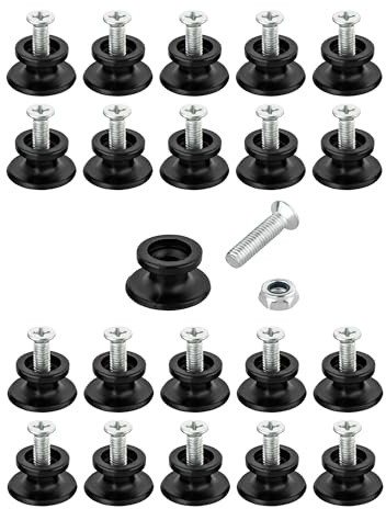 20 x Tarpaulin Buttons with Stainless Steel Screws with Nuts Round Buttons Tarpaulin Hooks for Trailer Tarpaulin Side Wall Trailer Net Rope Hook Plastic Knob