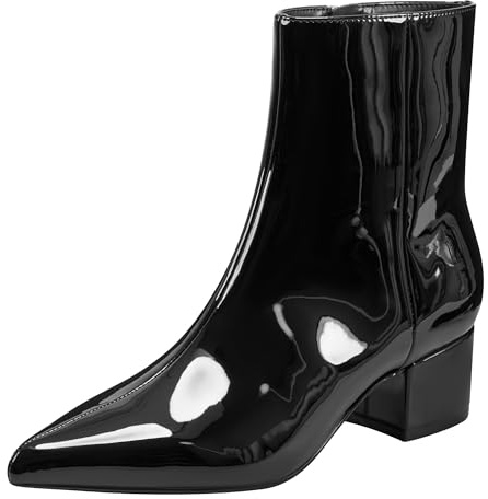 Marc Fisher Women's Gismo Bootie, Black Patent 001, 10