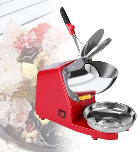 Broyeur à glace électrique avec deux lames en acier inoxydable, haute efficacité, 85 kg par heure pour usage domestique et commercial