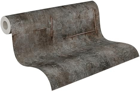 Livingwalls carta da parati TNT con motivo cemento in grigio, marrone e nero – carta da parati industriale moderna 10,05 m x 0,53 m di COSMOPOLITAN – 790855