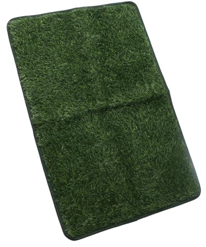 AKLOSIPY Bac de Toilette Portable pour Chien avec Gazon Artificiel et Solution de Litière Réutilisable pour Animaux de Compagnie pour Une Utilisation Intérieure et Extérieure