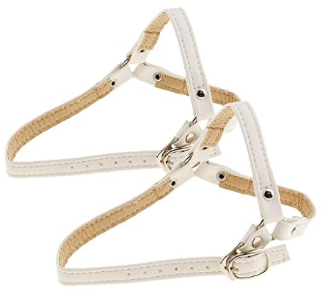 FytStycale 2 Pezzi Cinturini Scarpe Donna Cinturino Dettagliato Pelle PU Removibile Antiscivolo Regolabile Accessori per Scarpe Adatto a Donna Lavoro Eventi, Bianco Opaco, 12.5 cm
